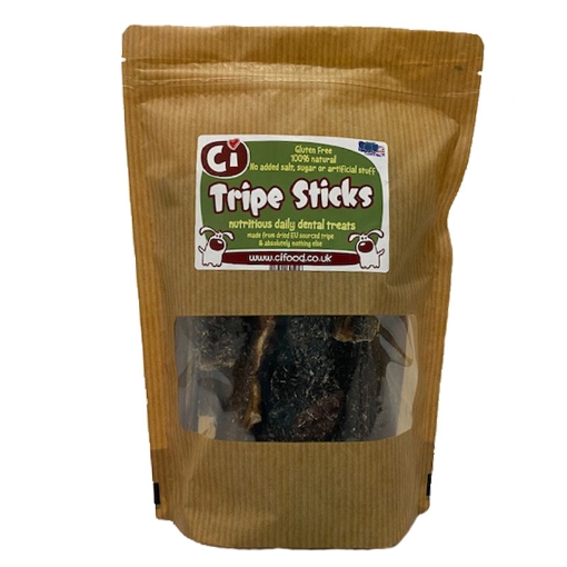 picture of our unbleached green tripe sticks