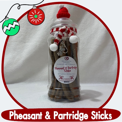 image of Pheasant & Partridge dog treats for Xmas