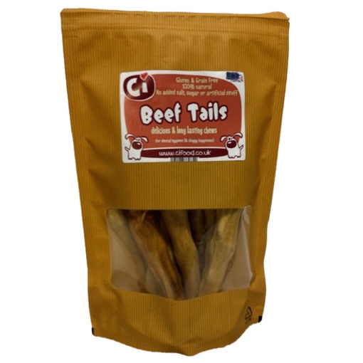 picture of natural beef tail chews for dogs